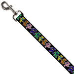 Dog Leash - Dancing Bears Black/Multi Color