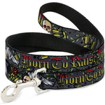 Dog Leash - Born to Raise Hell Gray