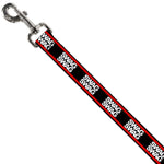 Dog Leash - Double SWAG Black/White/Red Stripe