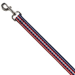Dog Leash - Americana Stripe w/Stars2 Blue/Red/White
