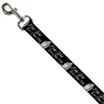 Dog Leash - ONLY GOD CAN JUDGE ME Script/Praying Hands Black/White