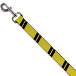 Dog Leash - Hash Mark Stripe Double Gold/Black