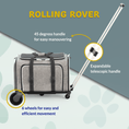Load image into Gallery viewer, Katziela Rolling Rover Airline Compliant Expandable Wheeled Pet Carrier
