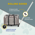 Load image into Gallery viewer, Katziela Rolling Rover Airline Compliant Expandable Wheeled Pet Carrier
