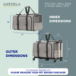 Katziela Rolling Rover Airline Compliant Expandable Wheeled Pet Carrier