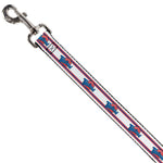 Dog Leash - Space Jam TUNE SQUAD Logo Stripe White/Red/Blue