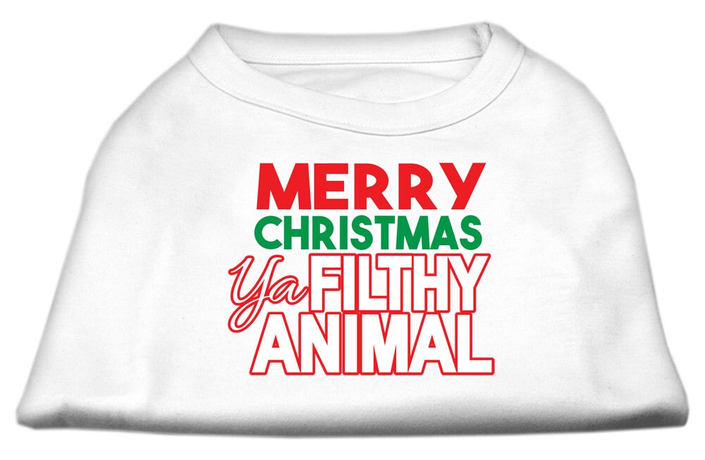 Christmas Pet Dog & Cat Shirt, "Merry Christmas Ya Filthy Animal"