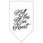 Pet and Dog Bandana Screen Printed, "Well Bless Your Heart"