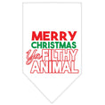Load image into Gallery viewer, Christmas Pet and Dog Bandana, "Merry Christmas, Ya Filthy Animal"
