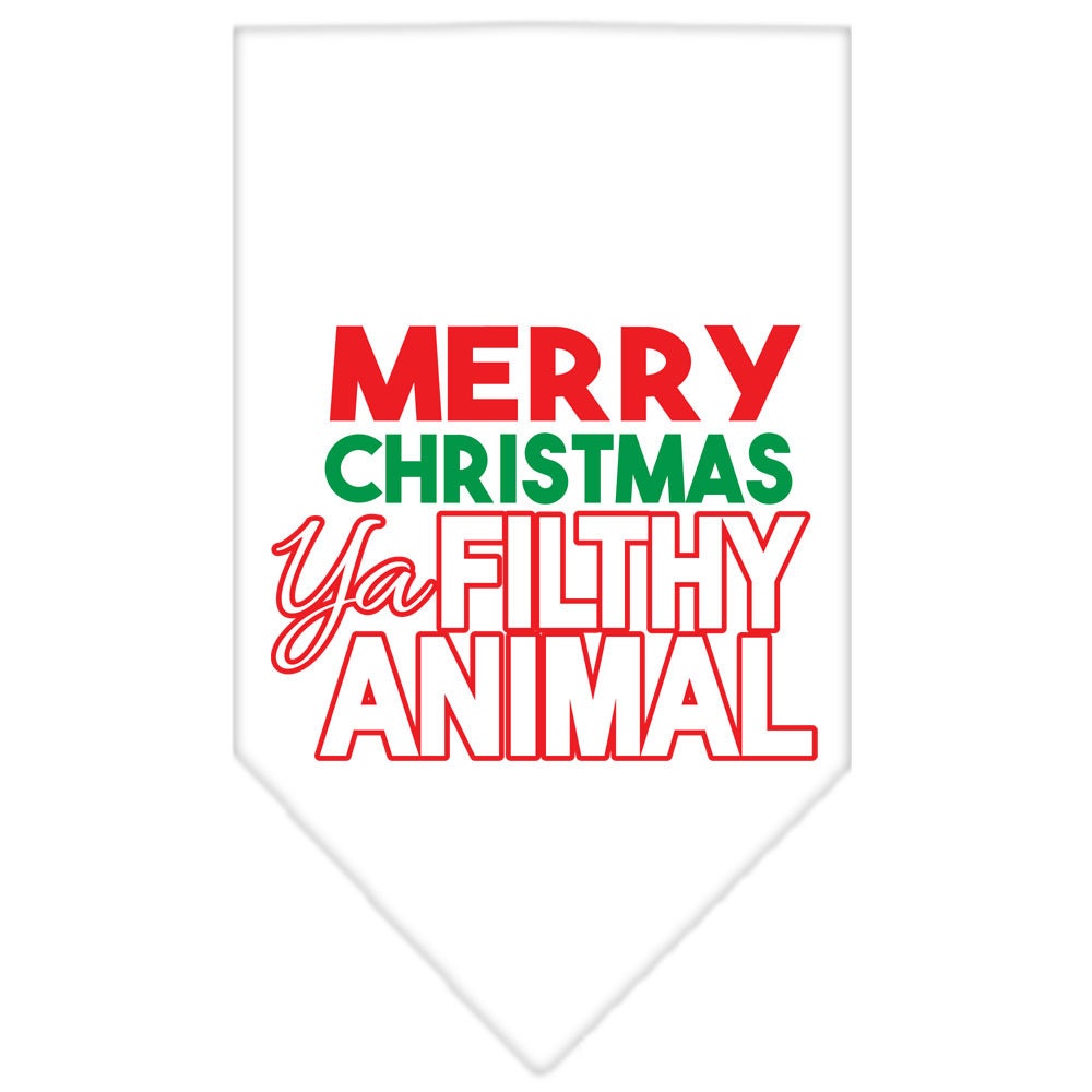 Christmas Pet and Dog Bandana, "Merry Christmas, Ya Filthy Animal"