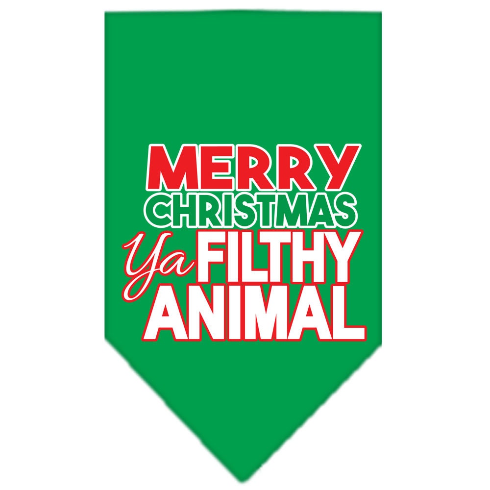Christmas Pet and Dog Bandana, "Merry Christmas, Ya Filthy Animal"