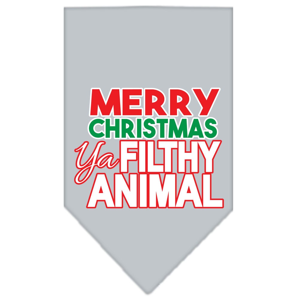 Christmas Pet and Dog Bandana, "Merry Christmas, Ya Filthy Animal"