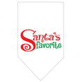 Load image into Gallery viewer, Christmas Pet and Dog Bandana Screen Printed, "Santa's Favorite"
