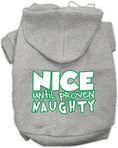 Load image into Gallery viewer, Christmas Pet Hoodie "Nice Until Proven Naughty"

