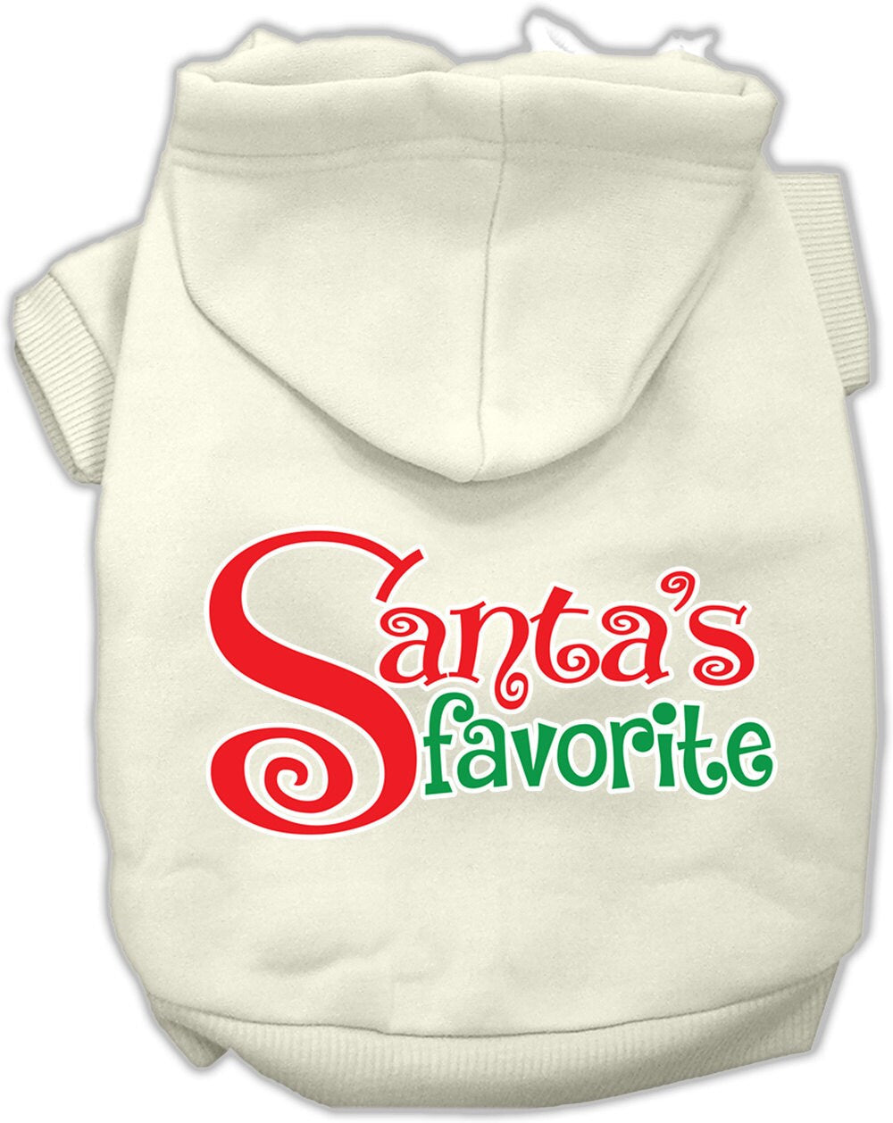 Christmas Pet Hoodie Screen Printed, "Santa's Favorite"
