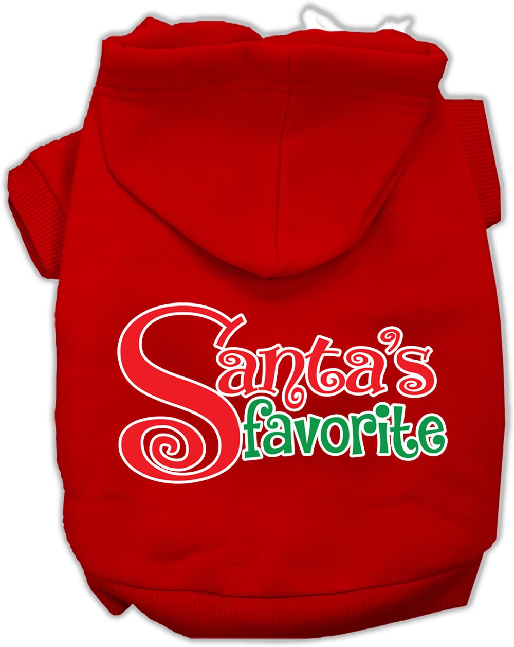 Christmas Pet Hoodie Screen Printed, "Santa's Favorite"