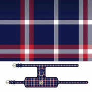 Dog/Cat Harness Blue/Red- Check