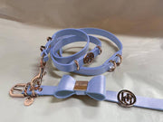 Leather Bow Collar/Lead - Lilac