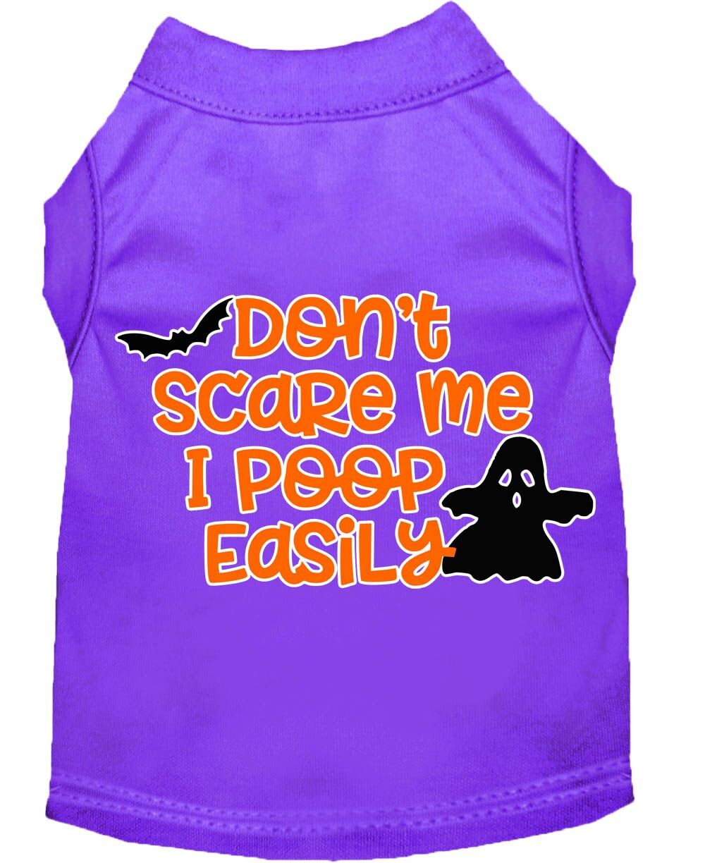 Halloween Pet Dog & Cat Shirt, "Don't Scare Me, I Poop Easily"