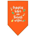 Load image into Gallery viewer, Dog Bandana Screen Printed,  "Pumpkin Kisses & Harvest Wishes"

