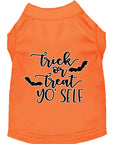 Load image into Gallery viewer, Halloween Pet Dog & Cat Shirt Screen Printed, "Trick Or Treat Yo' Self"
