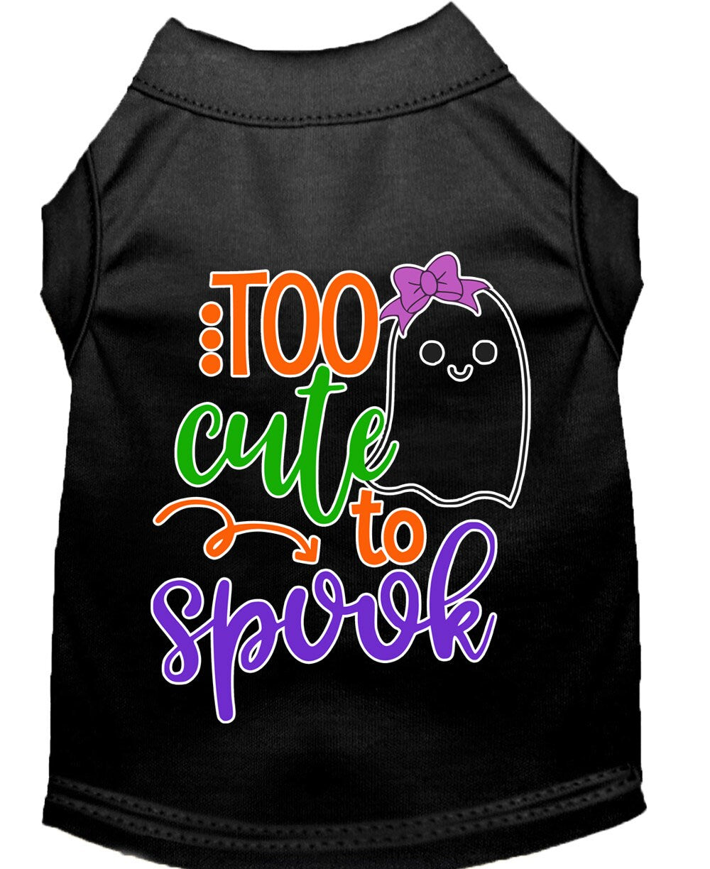 Halloween Pet Dog & Cat Shirt, "Too Cute To Spook - Girly Ghost"