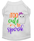 Load image into Gallery viewer, Halloween Pet Dog & Cat Shirt, "Too Cute To Spook - Girly Ghost"
