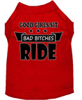 Load image into Gallery viewer, Pet Shirt "Good Girls Sit, Bad Bitches Ride"
