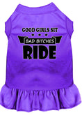 Load image into Gallery viewer, Pet Dress "Good Girls Sit, Bad Bitches Ride"
