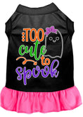 Load image into Gallery viewer, Halloween Pet Dog & Cat Dress, "Too Cute To Spook - Girly Ghost"
