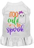 Load image into Gallery viewer, Halloween Pet Dog & Cat Dress, "Too Cute To Spook - Girly Ghost"
