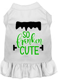 Load image into Gallery viewer, Halloween Pet Dress Screen Printed, "So Franken Cute"
