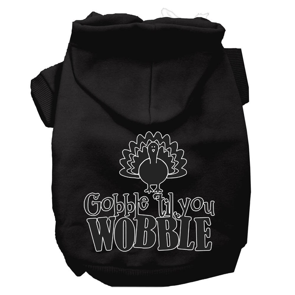 Thanksgiving Pet, Dog and Cat Hoodie, "Gobble 'Til You Wobble"