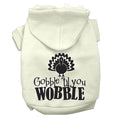 Load image into Gallery viewer, Thanksgiving Pet, Dog and Cat Hoodie, "Gobble 'Til You Wobble"

