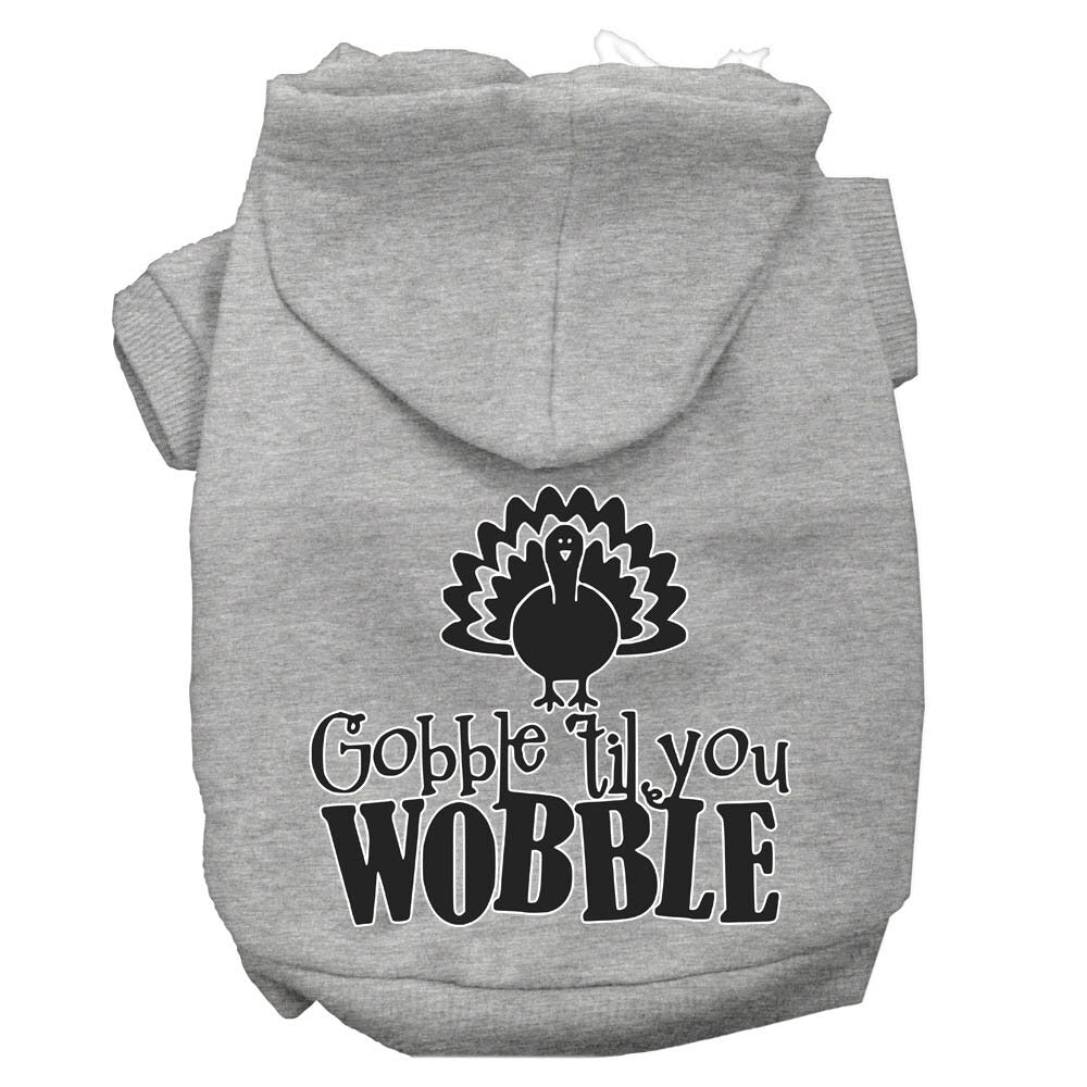 Thanksgiving Pet, Dog and Cat Hoodie, "Gobble 'Til You Wobble"