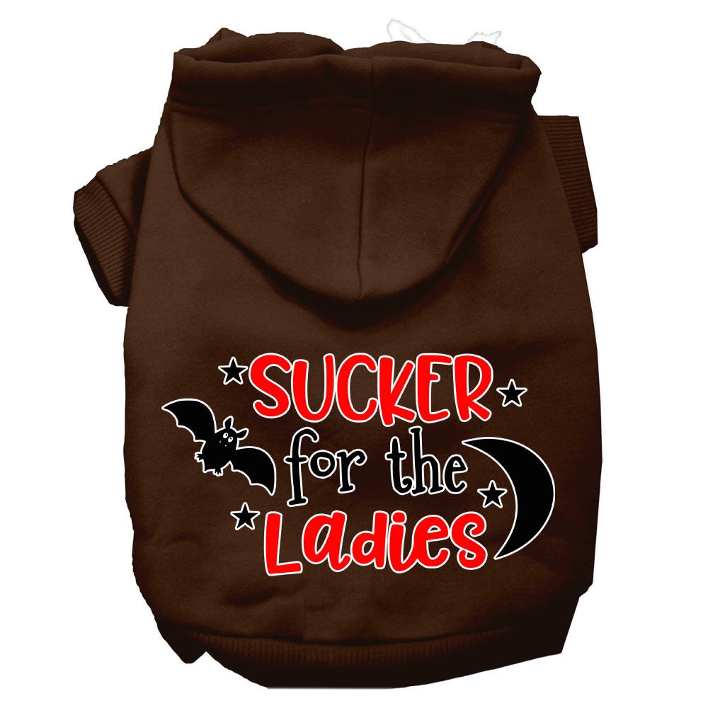 Halloween Pet Hoodie Screen Printed, "Sucker For The Ladies"