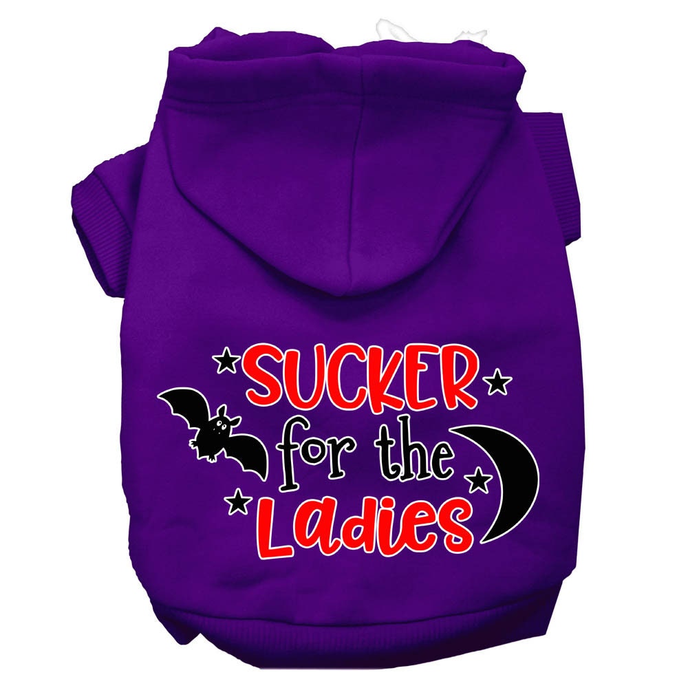Halloween Pet Hoodie Screen Printed, "Sucker For The Ladies"