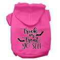 Load image into Gallery viewer, Halloween Pet Hoodie Screen Printed, "Trick Or Treat Yo' Self"
