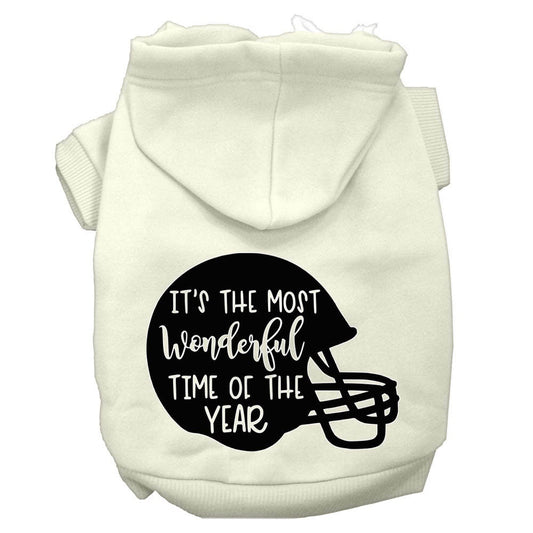 Pet, Dog and Cat Hoodie, "Most Wonderful Time Of The Year (Football)"