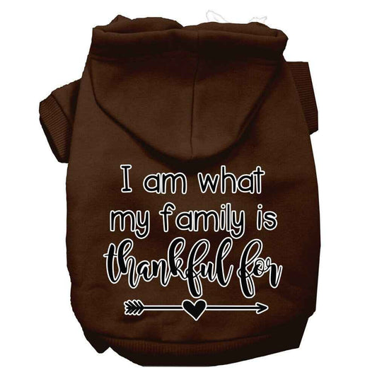 Thanksgiving Pet Hoodie "What My Family Is Thankful For"
