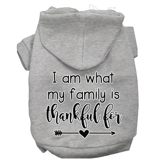 Thanksgiving Pet Hoodie "What My Family Is Thankful For"