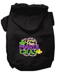 Load image into Gallery viewer, Pet Dog & Cat Hoodie Screen Printed, "Little Miss Mardi Gras"
