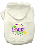 Load image into Gallery viewer, Pet Dog & Cat Hoodie Screen Printed, "Little Miss Mardi Gras"
