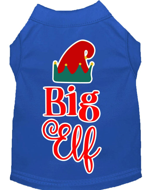 Christmas Pet Shirt Screen Printed, "Big Elf"