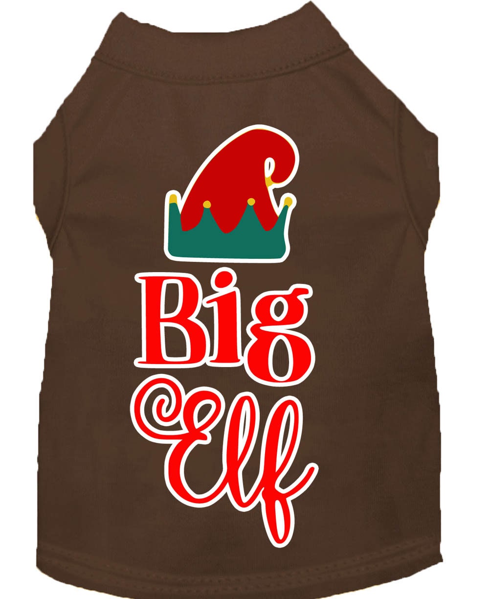 Christmas Pet Shirt Screen Printed, "Big Elf"