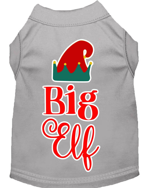 Christmas Pet Shirt Screen Printed, "Big Elf"