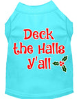 Load image into Gallery viewer, Christmas Pet Dog & Cat Shirt Screen Printed, "Deck The Halls, Y'all"
