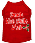 Load image into Gallery viewer, Christmas Pet Dog & Cat Shirt Screen Printed, "Deck The Halls, Y'all"
