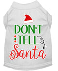 Load image into Gallery viewer, Christmas Pet Dog & Cat Shirt Screen Printed, "Don't Tell Santa"
