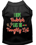 Load image into Gallery viewer, Christmas Pet Dog & Cat Shirt, "I Hope Rudolph Eats The Naughty List"
